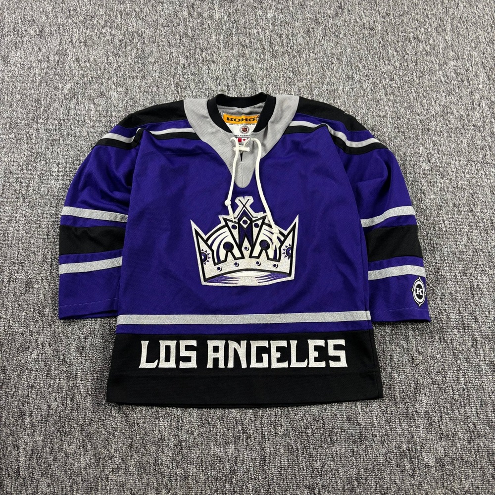 Vintage 2000s Koho LA Kings NHL Hockey Alternate Jersey Purple Crown Youth L/XL